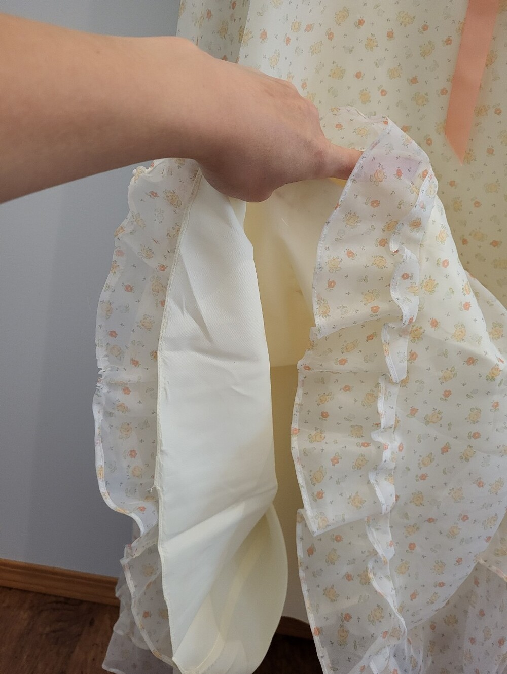 Vintage 70s Prairie Maxi Dress Boho Ruffles Cottagecore Formal Cocktail - Picture 4 of 14